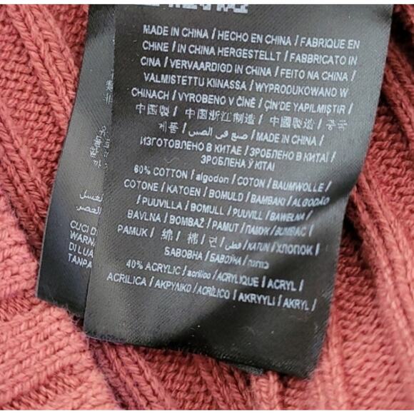 Guess Cropped Cowl Neck Striped Sweater M - Picture 13 of 13